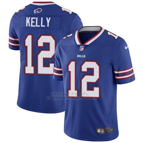 Camiseta NFL Limited Hombre Buffalo Bills 12 Jim Kelly Azul